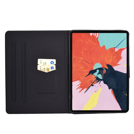 For iPad Air 2022 / 2020 10.9 Electric Pressed Colored Drawing Horizontal Flip Leather Case with Holder & Card Slots & Sleep / Wake-up Function(Pink Horse)-garmade.com