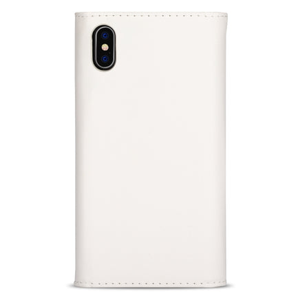 For iPhone XS / X Skin Feel Zipper Horizontal Flip Leather Case with Holder & Card Slots & Photo Frame & Lanyard & Long Rope(White)-garmade.com