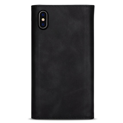 For iPhone XR Skin Feel Zipper Horizontal Flip Leather Case with Holder & Card Slots & Photo Frame & Lanyard & Long Rope(Black)-garmade.com