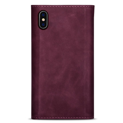 For iPhone XR Skin Feel Zipper Horizontal Flip Leather Case with Holder & Card Slots & Photo Frame & Lanyard & Long Rope(Wine Red)-garmade.com