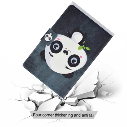 For iPad Air 2022 / 2020 10.9 Electric Pressed Colored Drawing Horizontal Flip Leather Case with Holder & Card Slots & Sleep / Wake-up Function(Panda)-garmade.com