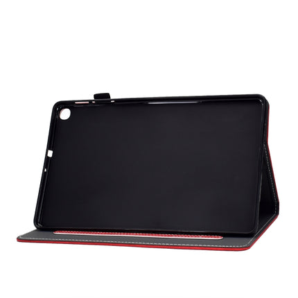 For Samsung Galaxy Tab A7 10.4 2020 T500 Cowhide Texture Horizontal Flip Leather Case with Holder & Card Slots(Red)-garmade.com