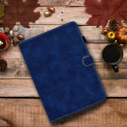For Samsung Galaxy Tab A7 10.4 2020 T500 Cowhide Texture Horizontal Flip Leather Case with Holder & Card Slots(Blue)-garmade.com