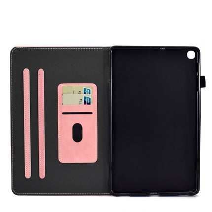 For Samsung Galaxy Tab A7 10.4 2020 T500 Cowhide Texture Horizontal Flip Leather Case with Holder & Card Slots(Rose Gold)-garmade.com