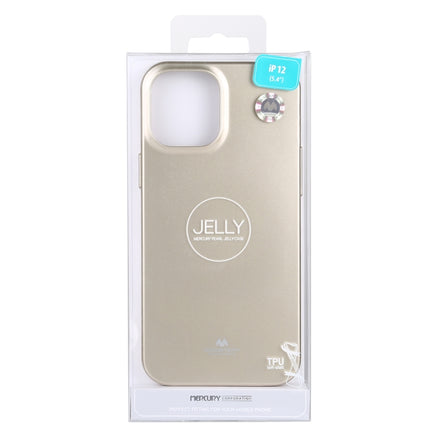For iPhone 12 mini GOOSPERY JELLY TPU Shockproof and Scratch Protective Case(Gold)-garmade.com