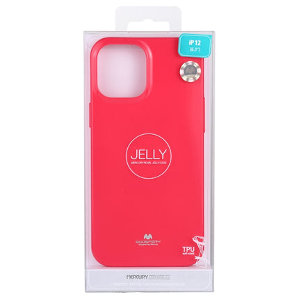 For iPhone 12 / 12 Pro GOOSPERY JELLY TPU Shockproof and Scratch Protective Case(Rose Red)-garmade.com
