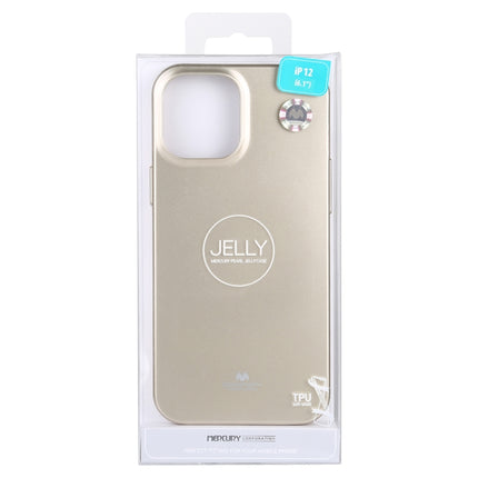 For iPhone 12 / 12 Pro GOOSPERY JELLY TPU Shockproof and Scratch Protective Case(Gold)-garmade.com