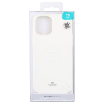 For iPhone 12 / 12 Pro GOOSPERY JELLY TPU Shockproof and Scratch Protective Case(White)-garmade.com
