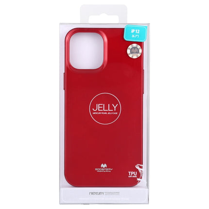 For iPhone 12 Pro Max GOOSPERY JELLY TPU Shockproof and Scratch Protective Case(Red)-garmade.com