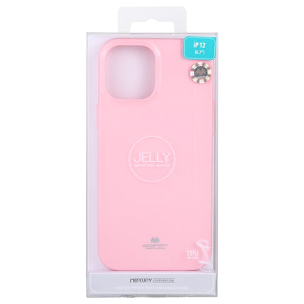 For iPhone 12 Pro Max GOOSPERY JELLY TPU Shockproof and Scratch Protective Case(Pink)-garmade.com