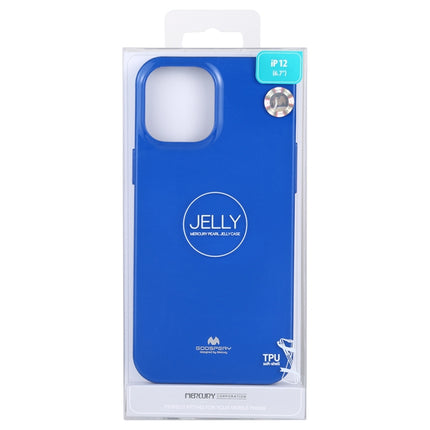 For iPhone 12 Pro Max GOOSPERY JELLY TPU Shockproof and Scratch Protective Case(Blue)-garmade.com