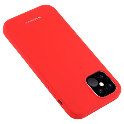 For iPhone 12 / 12 Pro GOOSPERY SILICONE Solid Color Soft Liquid Silicone Shockproof Soft TPU Case(Red)-garmade.com