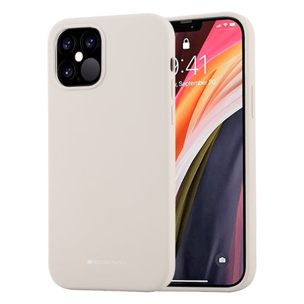 For iPhone 12 / 12 Pro GOOSPERY SILICONE Solid Color Soft Liquid Silicone Shockproof Soft TPU Case(Stone Grey)-garmade.com