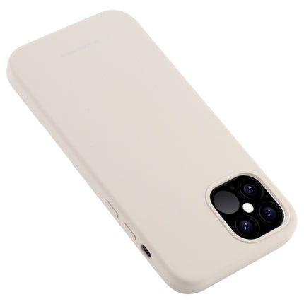 For iPhone 12 / 12 Pro GOOSPERY SILICONE Solid Color Soft Liquid Silicone Shockproof Soft TPU Case(Stone Grey)-garmade.com