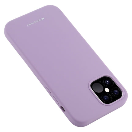 For iPhone 12 / 12 Pro GOOSPERY SILICONE Solid Color Soft Liquid Silicone Shockproof Soft TPU Case(Purple)-garmade.com