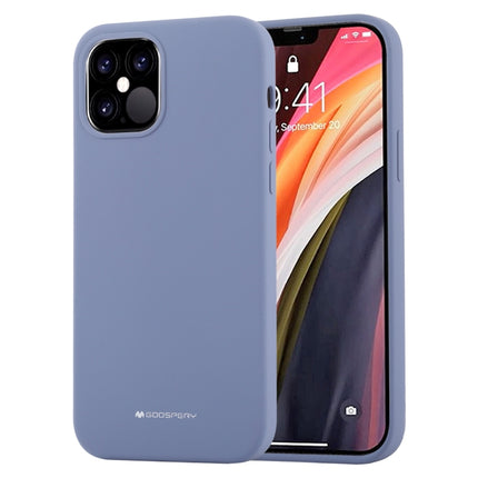 For iPhone 12 Pro Max GOOSPERY SILICONE Solid Color Soft Liquid Silicone Shockproof Soft TPU Case(Lavender Grey)-garmade.com