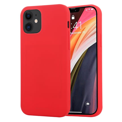 For iPhone 12 mini GOOSPERY SOFT FEELING Liquid TPU Shockproof Soft Case(Red)-garmade.com