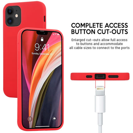 For iPhone 12 mini GOOSPERY SOFT FEELING Liquid TPU Shockproof Soft Case(Red)-garmade.com