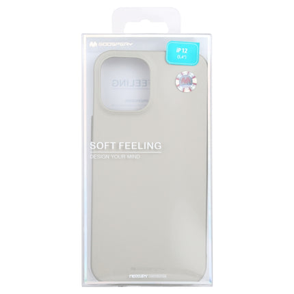 For iPhone 12 mini GOOSPERY SOFT FEELING Liquid TPU Shockproof Soft Case(Stone Grey)-garmade.com