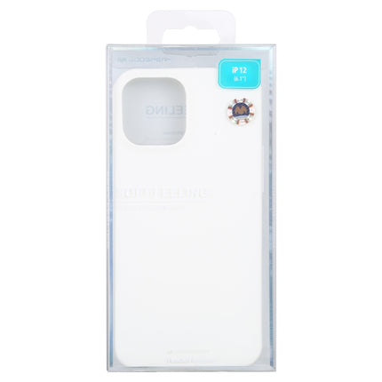 For iPhone 12 / 12 Pro GOOSPERY SOFT FEELING Liquid TPU Shockproof Soft Case(White)-garmade.com