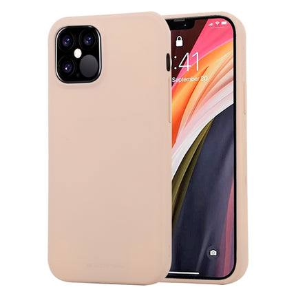 For iPhone 12 / 12 Pro GOOSPERY SOFT FEELING Liquid TPU Shockproof Soft Case(Light Pink)-garmade.com