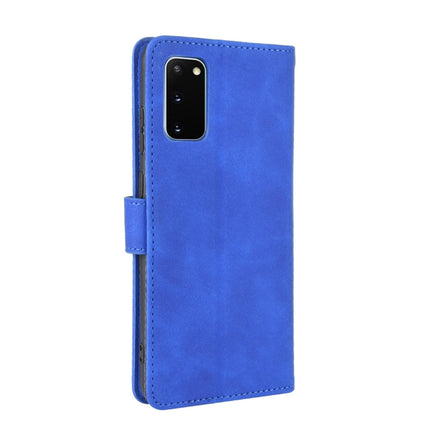 For Samsung Galaxy S20 5G Solid Color Skin Feel Magnetic Buckle Horizontal Flip Calf Texture PU Leather Case with Holder & Card Slots & Wallet(Blue)-garmade.com