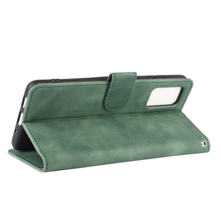 For Samsung Galaxy S20 5G Solid Color Skin Feel Magnetic Buckle Horizontal Flip Calf Texture PU Leather Case with Holder & Card Slots & Wallet(Green)-garmade.com