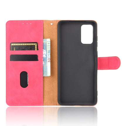 For Samsung Galaxy S20 5G Solid Color Skin Feel Magnetic Buckle Horizontal Flip Calf Texture PU Leather Case with Holder & Card Slots & Wallet(Rose Red)-garmade.com
