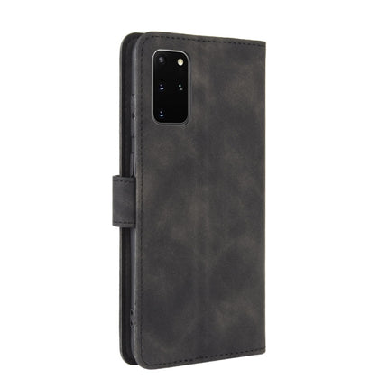 For Samsung Galaxy S20 Plus Solid Color Skin Feel Magnetic Buckle Horizontal Flip Calf Texture PU Leather Case with Holder & Card Slots & Wallet(Black)-garmade.com