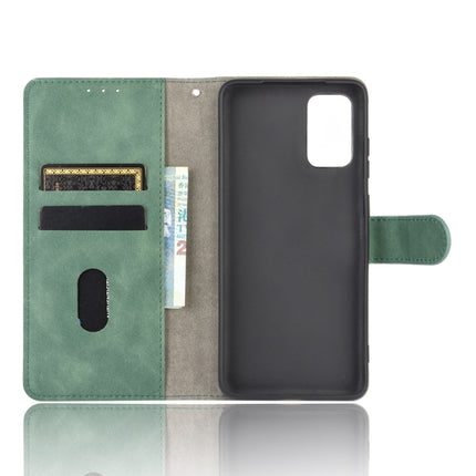 For Samsung Galaxy S20 Plus Solid Color Skin Feel Magnetic Buckle Horizontal Flip Calf Texture PU Leather Case with Holder & Card Slots & Wallet(Green)-garmade.com