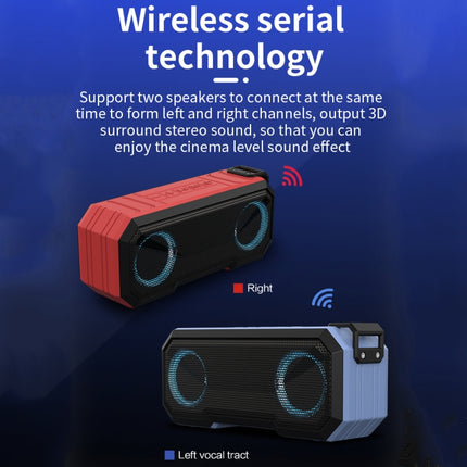 X8 Wireless Bluetooth Speaker IPX7 Waterproof Color Light Subwoofer(Light Blue)-garmade.com