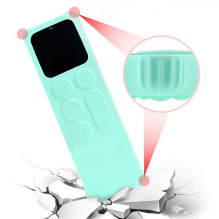 For Apple TV 4K 5th / 4th Anti-slip Shockproof Silicone Remote Control Protective Case(Green)-garmade.com