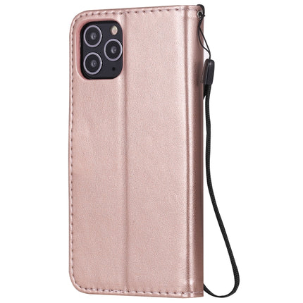 For iPhone 11 Pro Cat Bee Embossing Pattern Shockproof Horizontal Flip Leather Case with Holder & Card Slots & Wallet(Rose Gold)-garmade.com