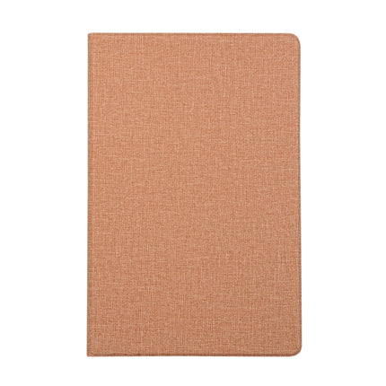 For Samsung Galaxy Tab S8+ / Tab S8 Plus / Tab S7 FE / Tab S7+ / T970 Fabric Texture Horizontal Flip PU Leather Case with Holder(Gold)-garmade.com