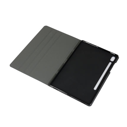 For Samsung Galaxy Tab S8+ / Tab S8 Plus / Tab S7 FE / Tab S7+ / T970 Fabric Texture Horizontal Flip PU Leather Case with Holder(Black)-garmade.com