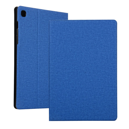 For Samsung Galaxy Tab A7 / T500 Fabric Texture Horizontal Flip PU Leather Case with Holder(Blue)-garmade.com