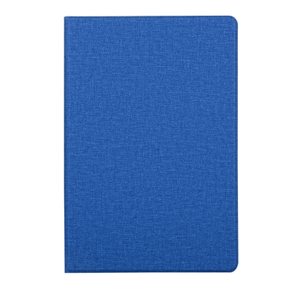 For Samsung Galaxy Tab A7 / T500 Fabric Texture Horizontal Flip PU Leather Case with Holder(Blue)-garmade.com