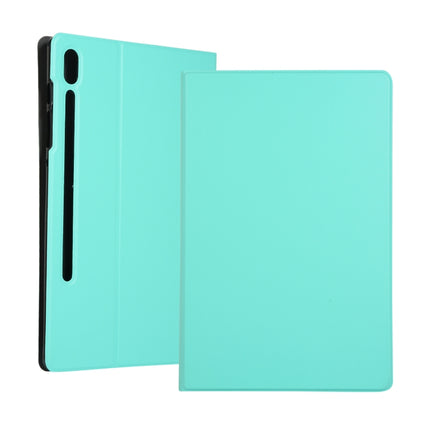 For Samsung Galaxy Tab S8+ / Tab S8 Plus / Tab S7 FE / Tab S7+ / T970 Horizontal Flip Elasticity PU + TPU Leather Case with Holder(Mint Green)-garmade.com