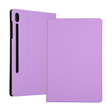 For Samsung Galaxy Tab S8+ / Tab S8 Plus / Tab S7 FE / Tab S7+ / T970 Horizontal Flip Elasticity PU + TPU Leather Case with Holder(Purple)-garmade.com