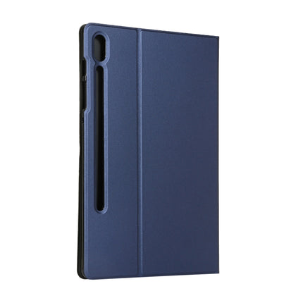 For Samsung Galaxy Tab S8+ / Tab S8 Plus / Tab S7 FE / Tab S7+ / T970 Horizontal Flip Elasticity PU + TPU Leather Case with Holder(Dark Blue)-garmade.com