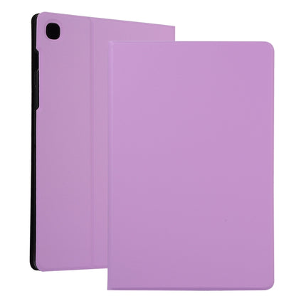 For Samsung Galaxy Tab A7 / T500 Horizontal Flip Elasticity PU + TPU Leather Case with Holder(Purple)-garmade.com