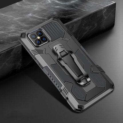 For iPhone 12 mini Machine Armor Warrior Shockproof PC + TPU Protective Case(Space Grey)-garmade.com