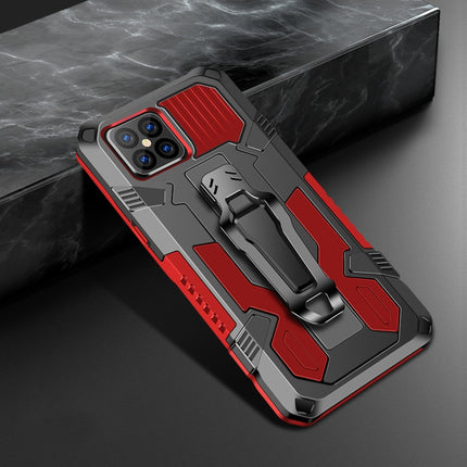 For iPhone 12 / 12 Pro Machine Armor Warrior Shockproof PC + TPU Protective Case(Red)-garmade.com
