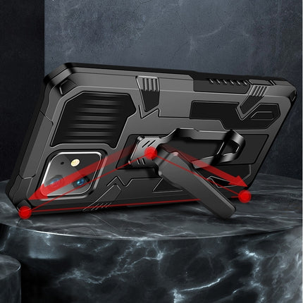 For iPhone 12 Pro Max Machine Armor Warrior Shockproof PC + TPU Protective Case(Black)-garmade.com