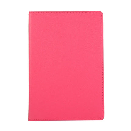 For Samsung Galaxy Tab S8+ / Tab S8 Plus / Tab S7 FE / Tab S7+ / T970 360 Degree Rotation Litchi Texture Flip Leather Case with Holder(Rose Red)-garmade.com