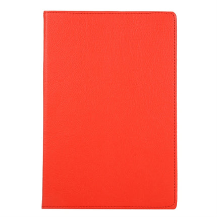 For Samsung Galaxy Tab S8+ / Tab S8 Plus / Tab S7 FE / Tab S7+ / T970 360 Degree Rotation Litchi Texture Flip Leather Case with Holder(Red)-garmade.com
