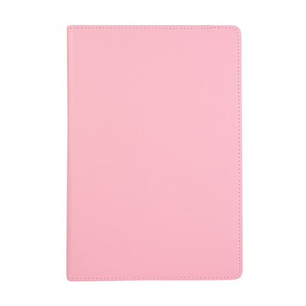 For Samsung Galaxy Tab S8+ / Tab S8 Plus / Tab S7 FE / Tab S7+ / T970 360 Degree Rotation Litchi Texture Flip Leather Case with Holder(Pink)-garmade.com