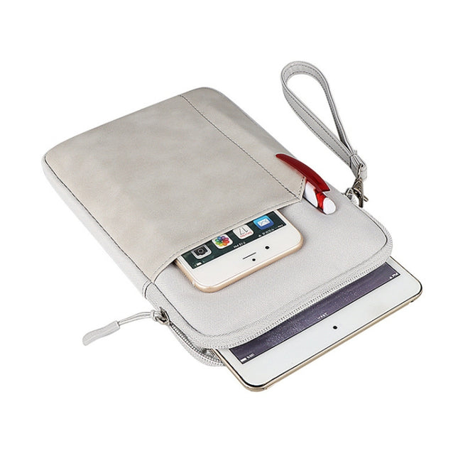 For 8 inch or Below Tablet ND00S Felt Sleeve Protective Case Inner Carrying Bag(Light Grey)-garmade.com