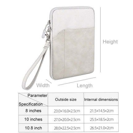 For 8 inch or Below Tablet ND00S Felt Sleeve Protective Case Inner Carrying Bag(Light Grey)-garmade.com
