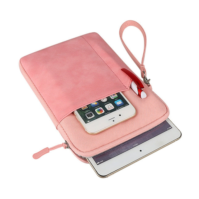 For 8 inch or Below Tablet ND00S Felt Sleeve Protective Case Inner Carrying Bag(Pink)-garmade.com